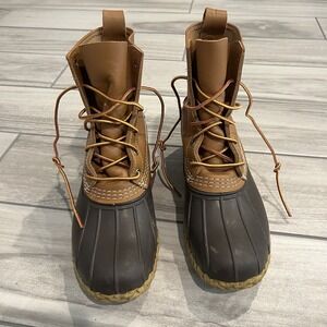 L.L. Bean Women's Bean Boot Size 9 Boot Tan/Bean Boot Brown/Gum